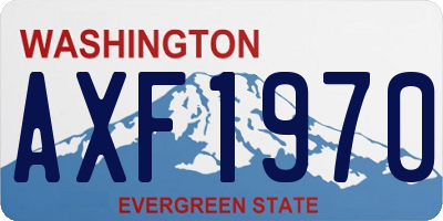 WA license plate AXF1970