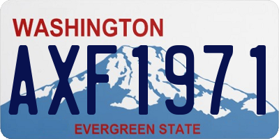 WA license plate AXF1971