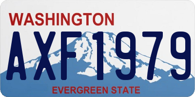 WA license plate AXF1979