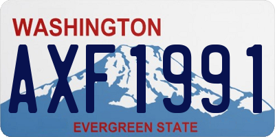 WA license plate AXF1991
