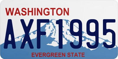 WA license plate AXF1995
