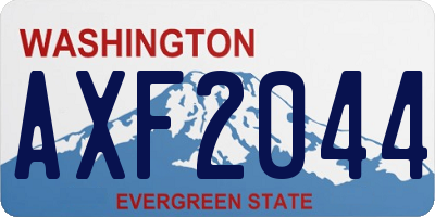 WA license plate AXF2044
