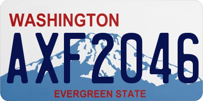 WA license plate AXF2046