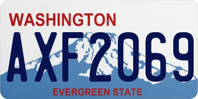 WA license plate AXF2069