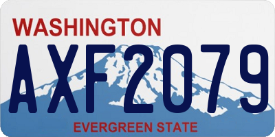WA license plate AXF2079