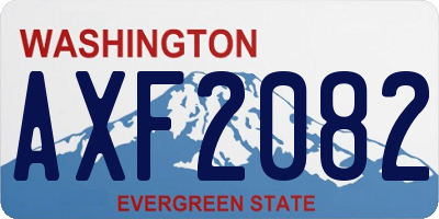WA license plate AXF2082