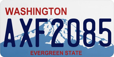 WA license plate AXF2085