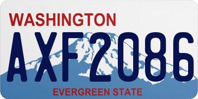 WA license plate AXF2086