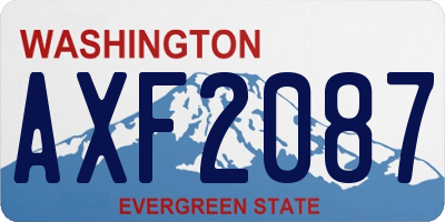 WA license plate AXF2087