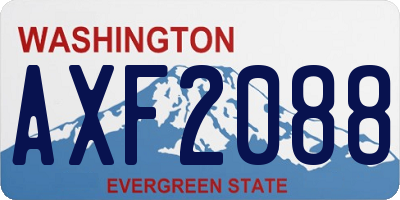 WA license plate AXF2088