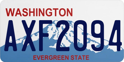 WA license plate AXF2094