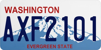 WA license plate AXF2101