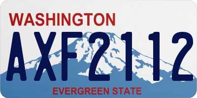 WA license plate AXF2112
