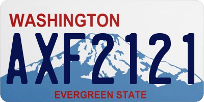 WA license plate AXF2121
