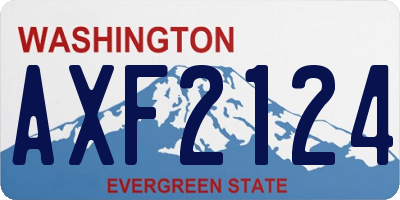 WA license plate AXF2124