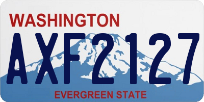 WA license plate AXF2127