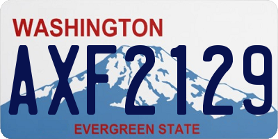 WA license plate AXF2129