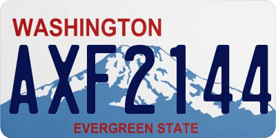 WA license plate AXF2144