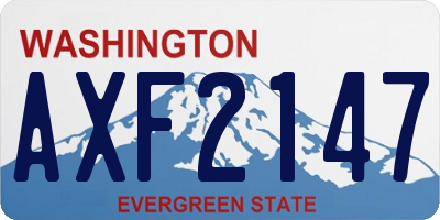 WA license plate AXF2147