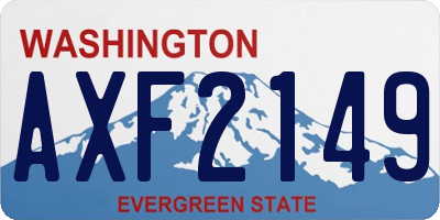 WA license plate AXF2149