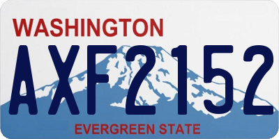 WA license plate AXF2152