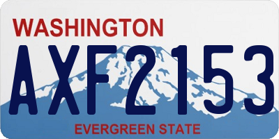 WA license plate AXF2153