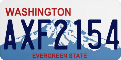WA license plate AXF2154