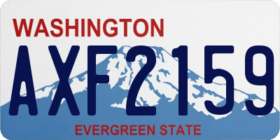 WA license plate AXF2159