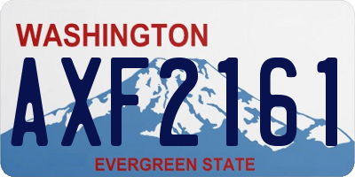 WA license plate AXF2161