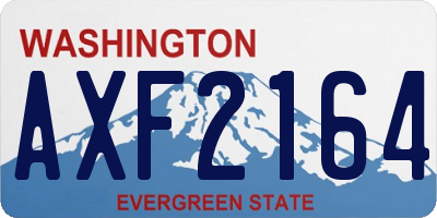 WA license plate AXF2164