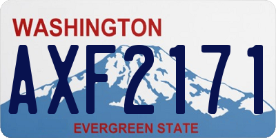 WA license plate AXF2171