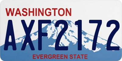 WA license plate AXF2172