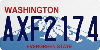 WA license plate AXF2174