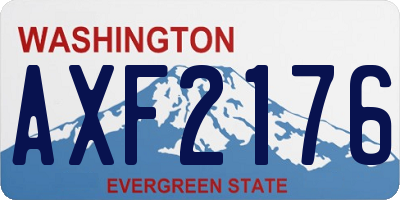 WA license plate AXF2176
