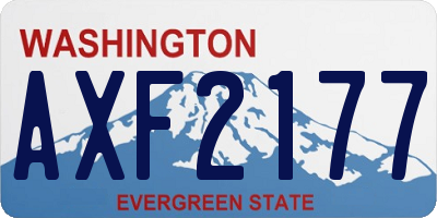 WA license plate AXF2177