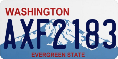 WA license plate AXF2183