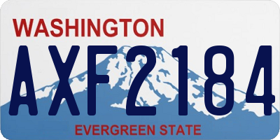 WA license plate AXF2184