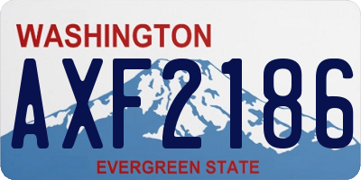 WA license plate AXF2186