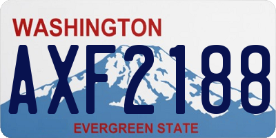 WA license plate AXF2188