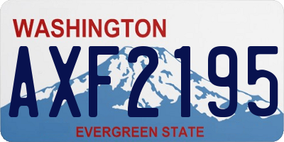 WA license plate AXF2195