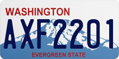 WA license plate AXF2201