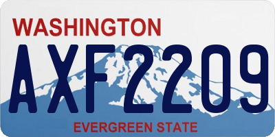 WA license plate AXF2209