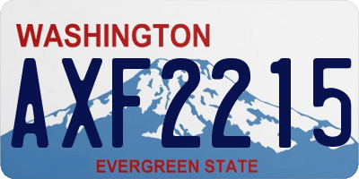 WA license plate AXF2215