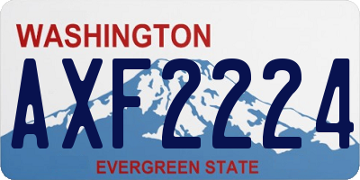 WA license plate AXF2224