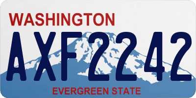 WA license plate AXF2242