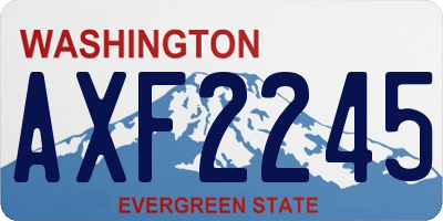 WA license plate AXF2245