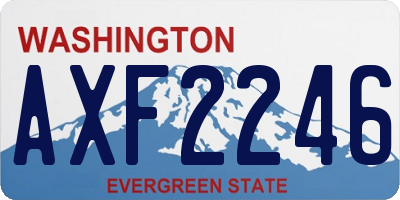 WA license plate AXF2246