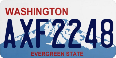 WA license plate AXF2248