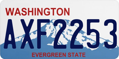 WA license plate AXF2253