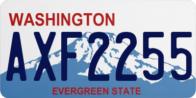 WA license plate AXF2255